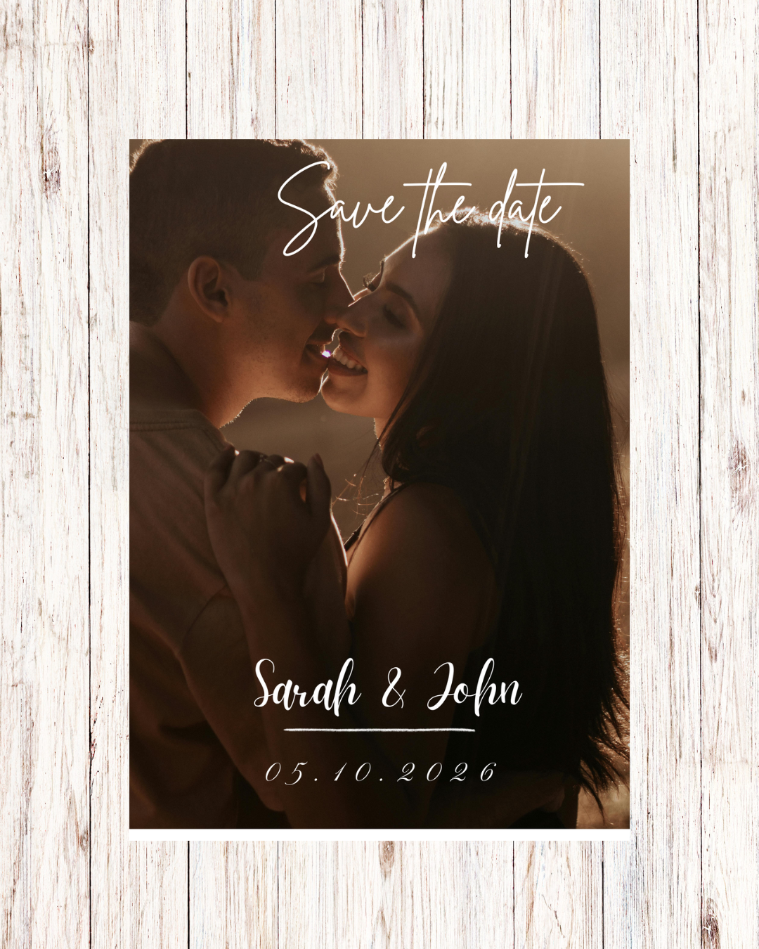 Save the date wedding invitation