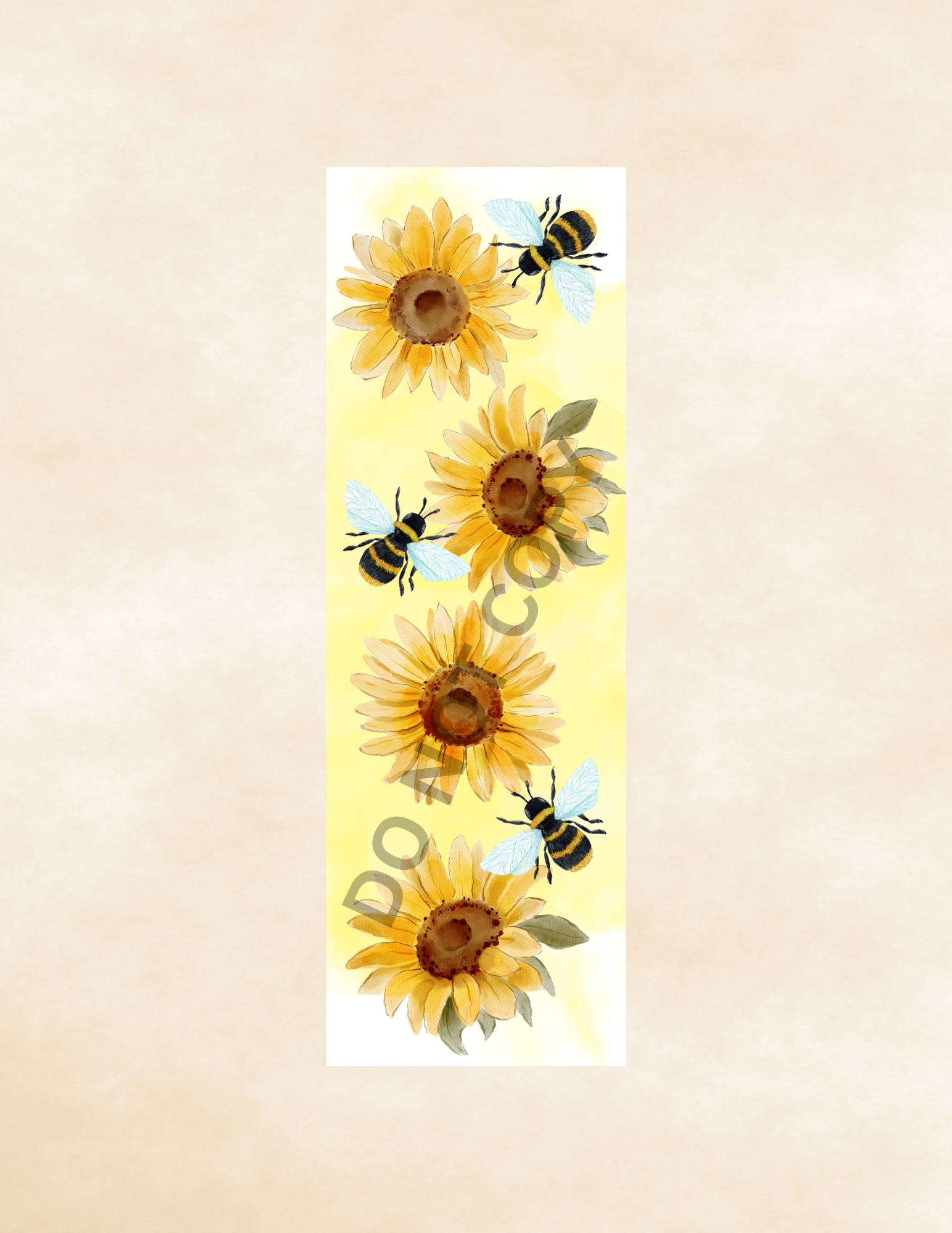 Bee & Sunflower Bookmark