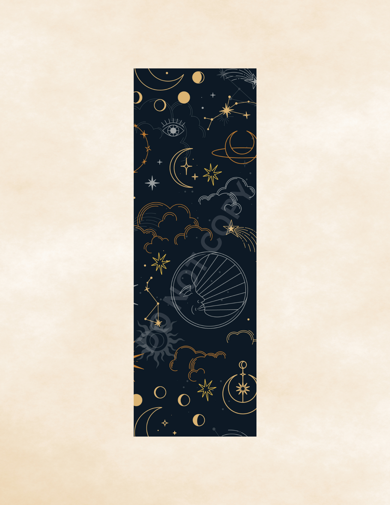 Blue Astrology Bookmark