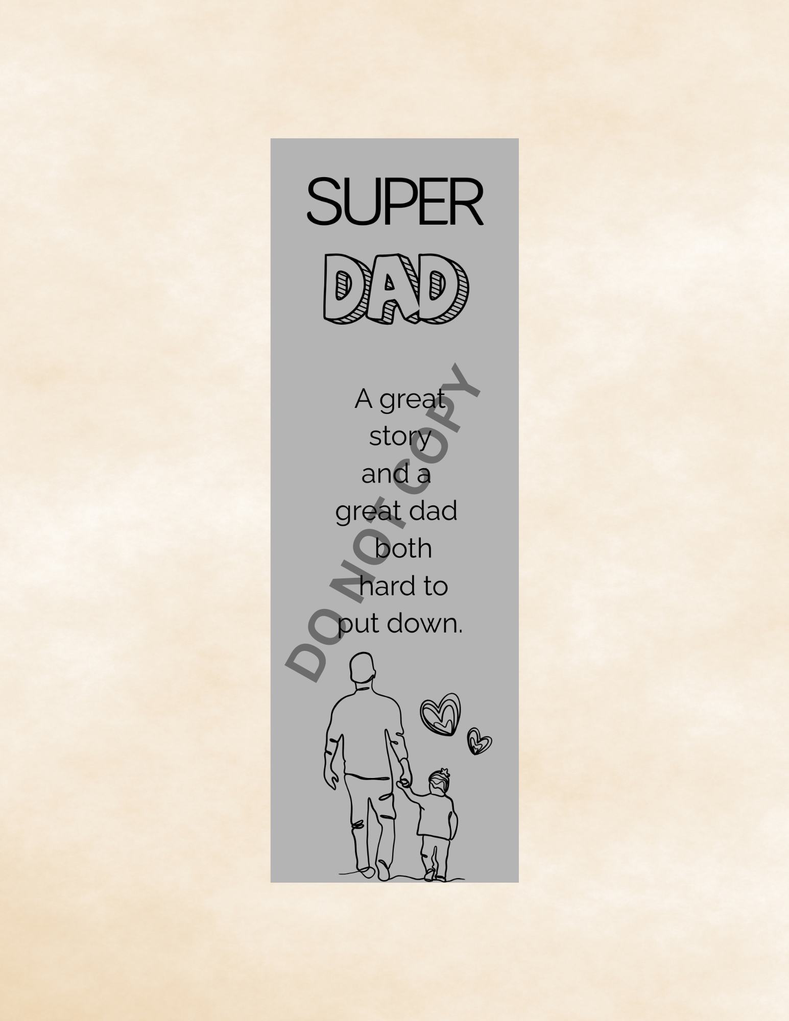 Super Dad Bookmark