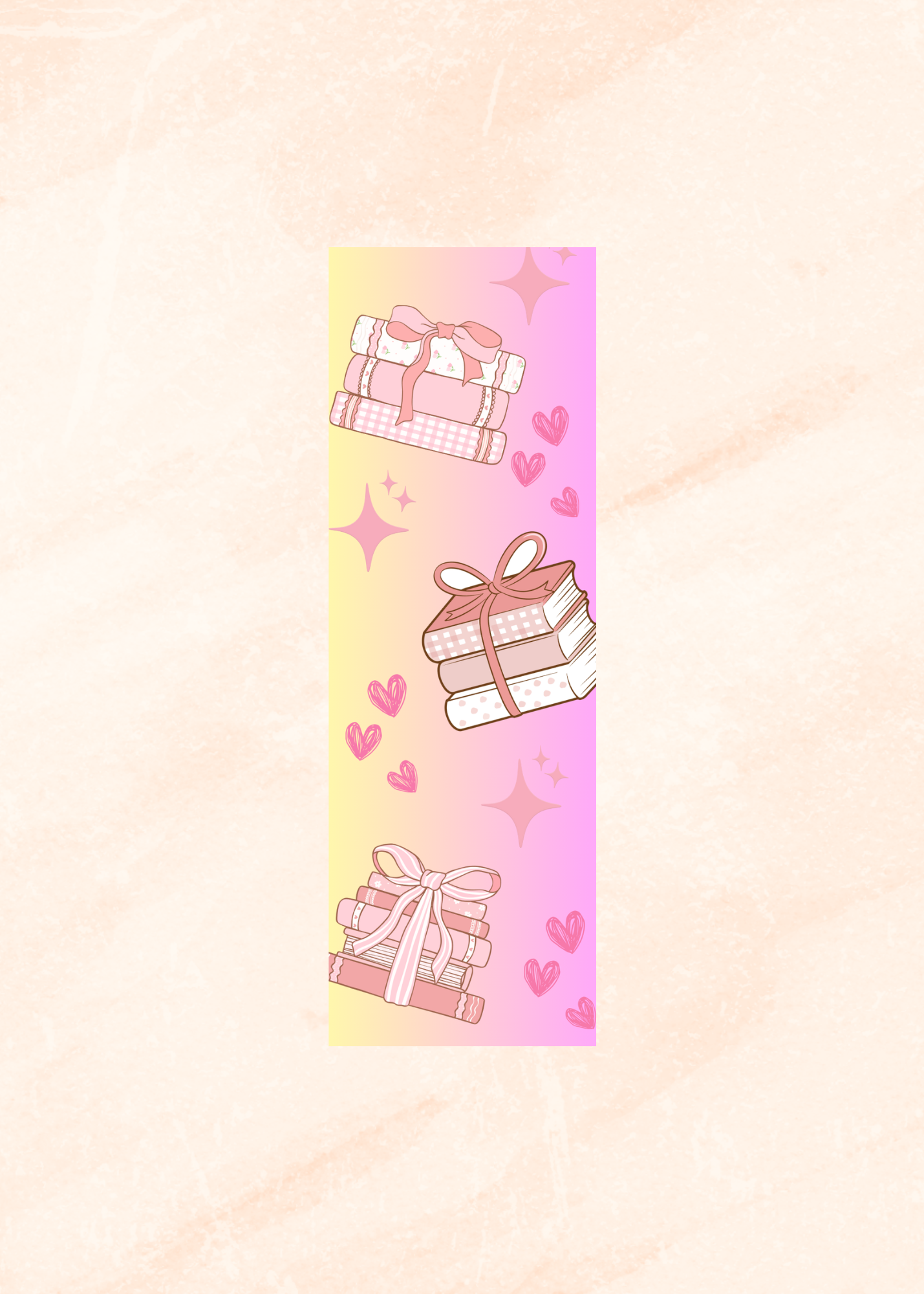 Pink bow book - Bookmark