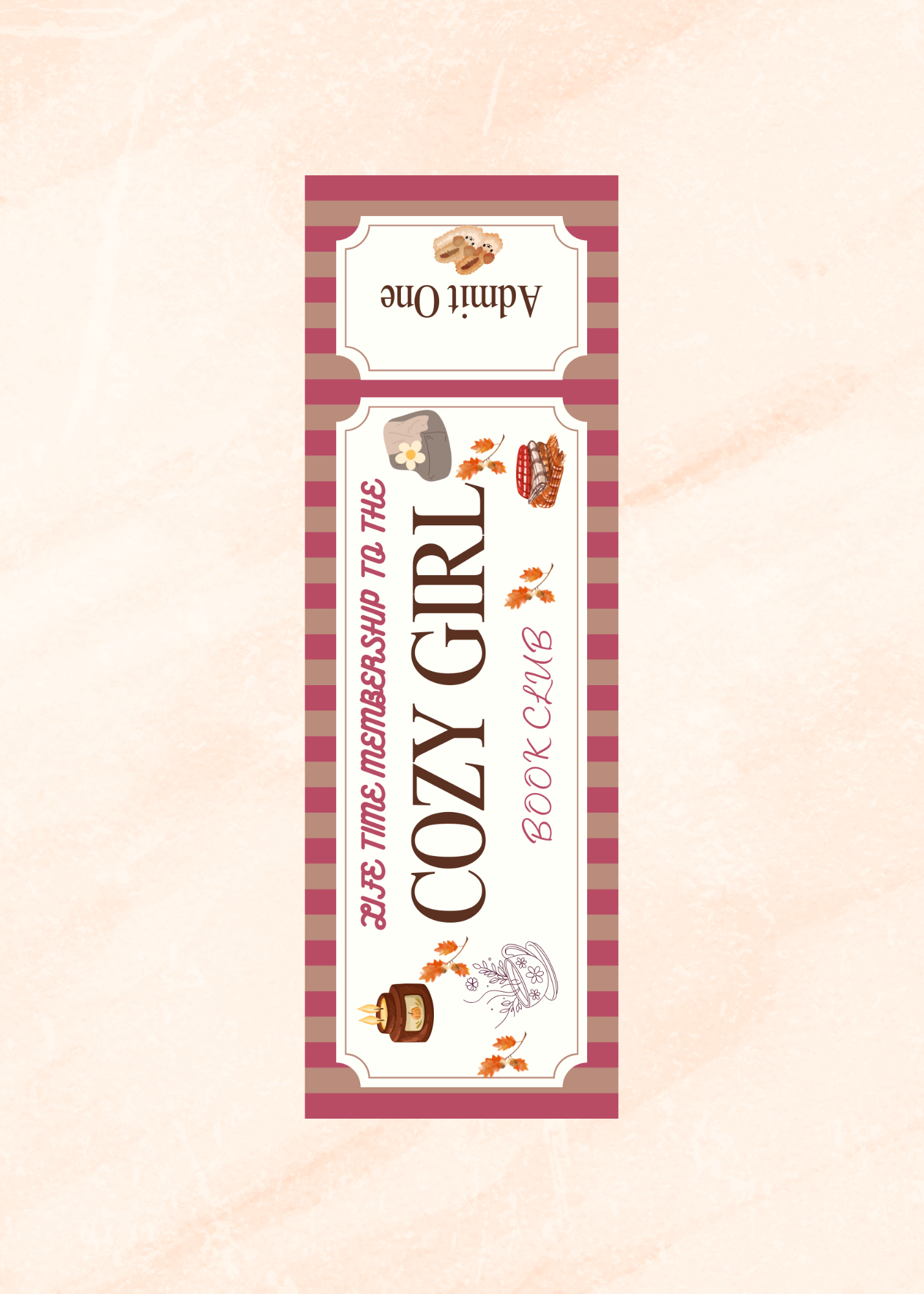 Cozy Girl Ticket - Bookmark