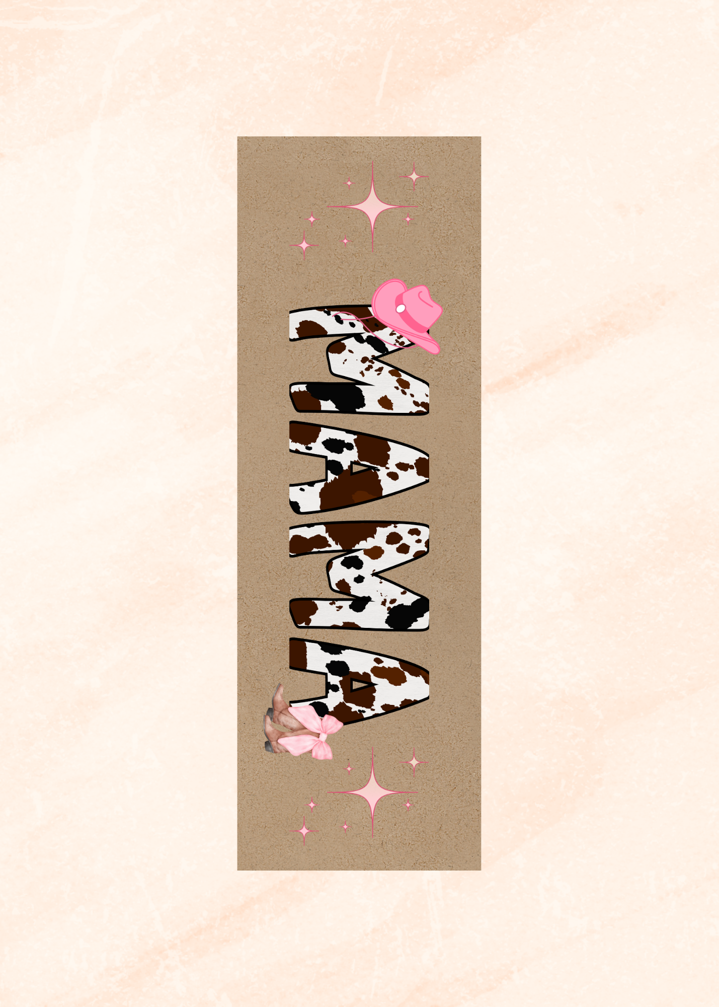 Cow Print MAMA Bookmark
