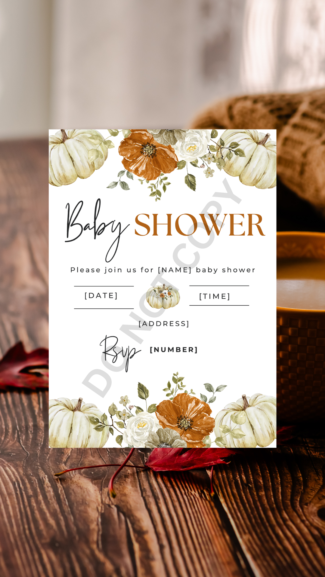 Fall Baby Shower Invitation