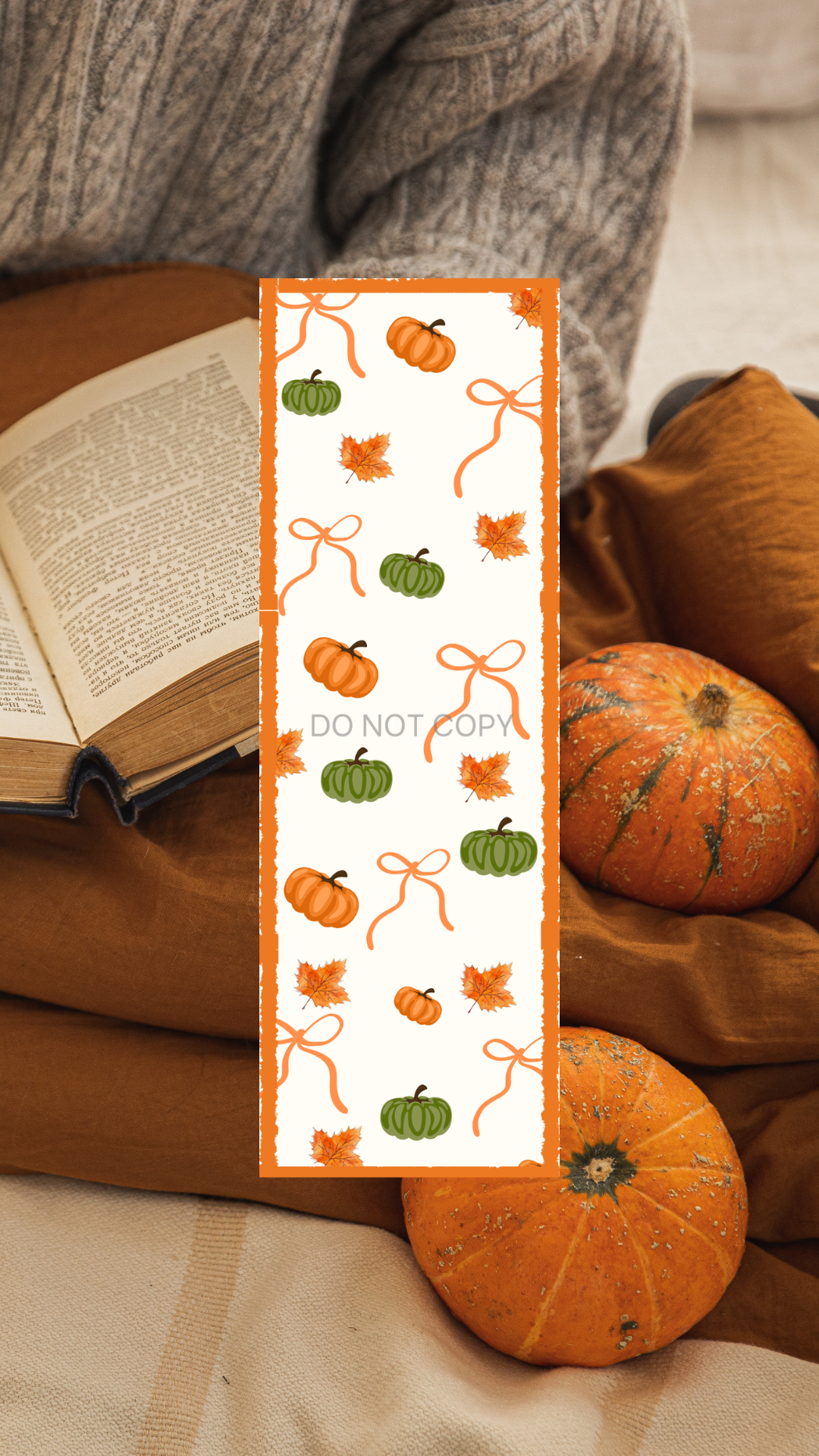 Fall Pumpkin Bookmark